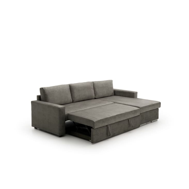 Sofa cama chaise longue low cost derecha marron 236x146x85 Isabella Maisons du Monde