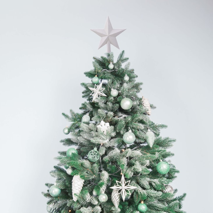 Ange De Noël Pour Cime De Sapin En Plastique - 22 X 13 Cm, Ailes En Plumes - Décoration De Sommet D'arbre