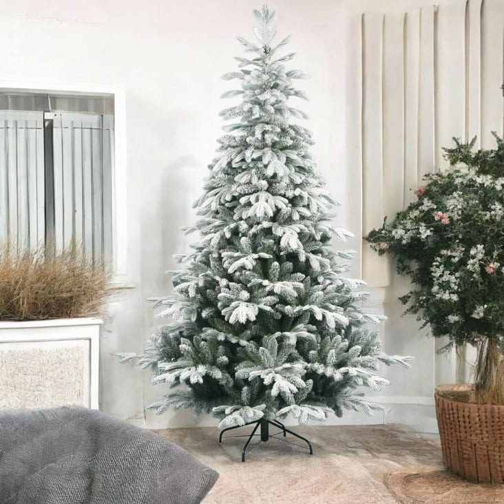 Grüner, weißer Weihnachtsbaum 240 cm Ginger Maisons du Monde