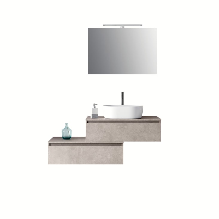 Ensemble de meubles de salle de bain 5 pièces en bois de noyer massif