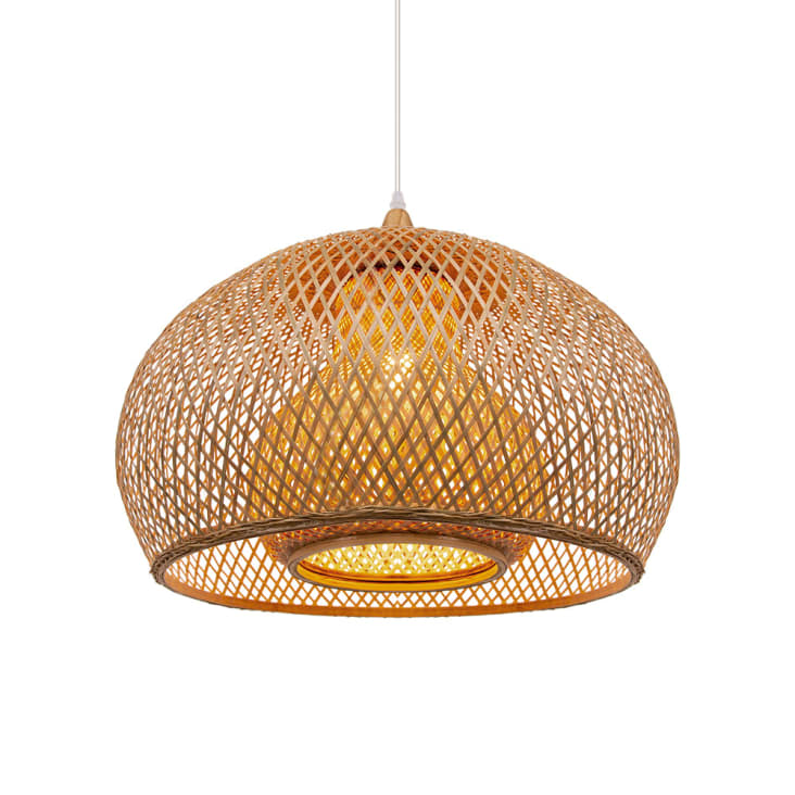 Atmosphera Pendelleuchte Sinai Aus Bambus – Durchmesser 45 Cm, Höhe 35 Cm, Max. 80 Cm Kabel, Für E27 Leuchtmittel