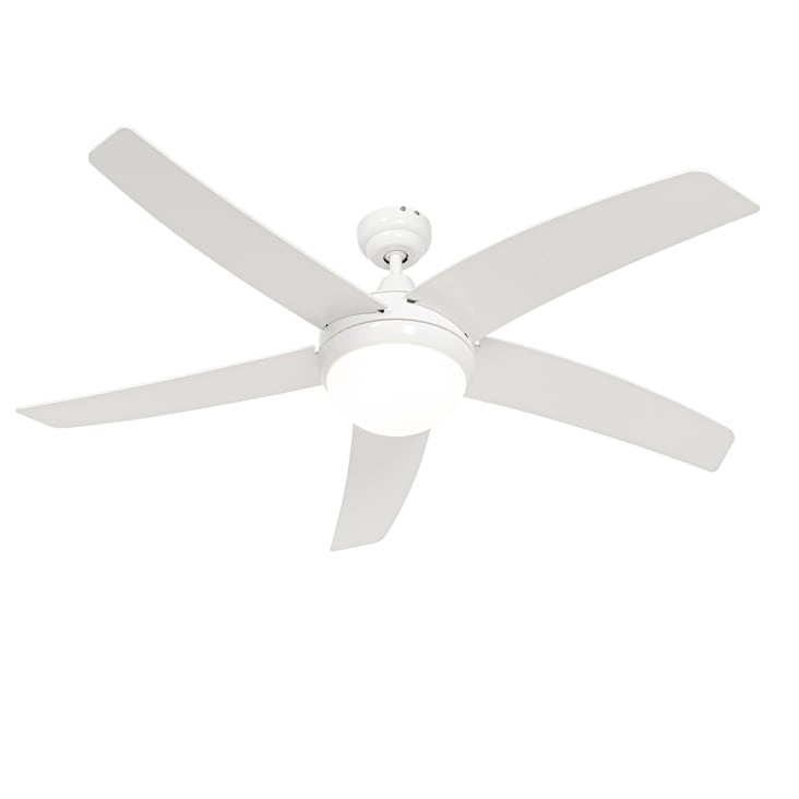 Ventilateurs De Plafond De 42 Pouces Avec Lumière LED 22 W Et Telecommande 6 Vitesses De Vent Moteur A Courant Continu Reversible Blanc Pour Chambre A Coucher 85792376