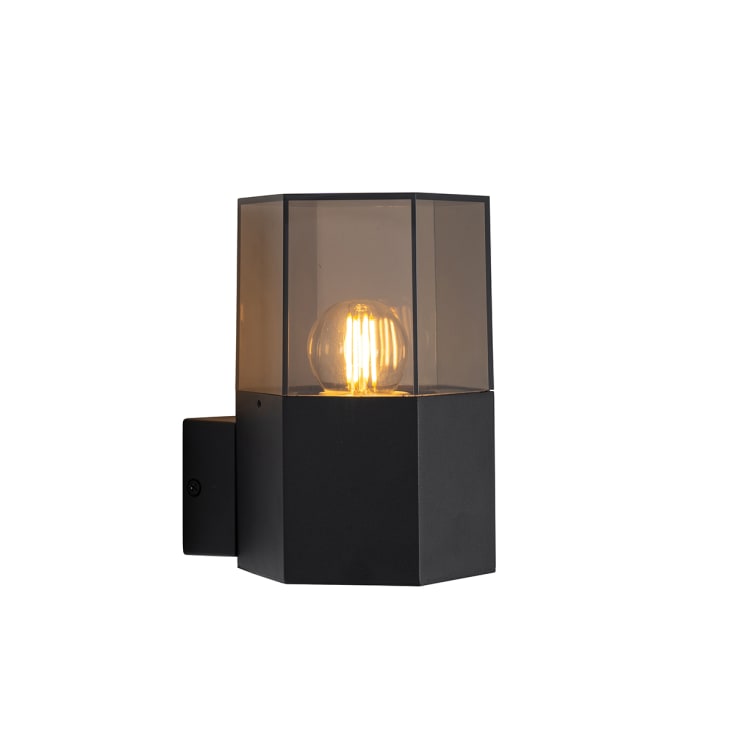 Lampada Da Parete Esterna Triartis Con Griglia Nera &ndash; IP44 &ndash; D=190mm &ndash; E27
