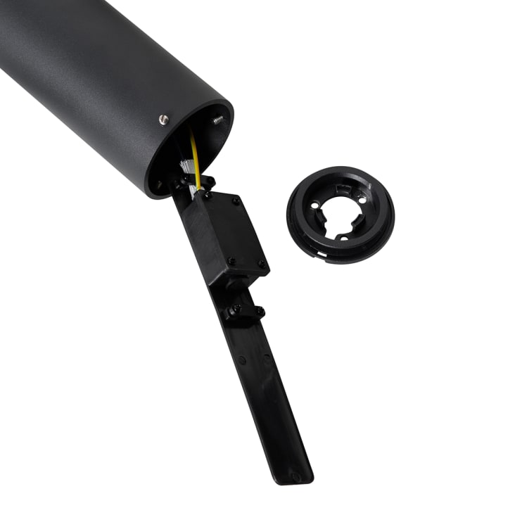 Lámpara de pie exterior negra 50 cm regulable 16 x 7 x 50 (cm) Duo