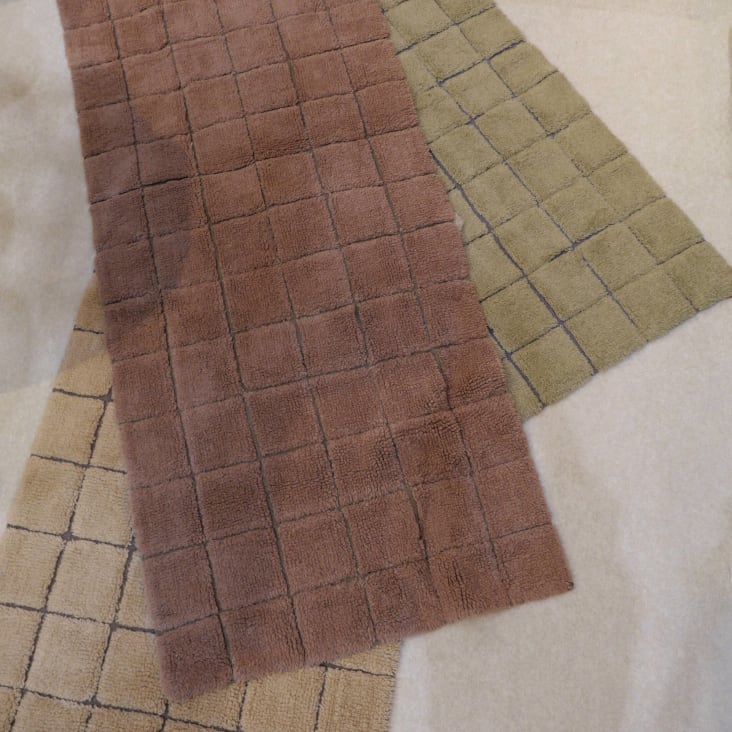 Tappeto Runner lungo corridoio cucina motivo orientale 80 x 300 cm Beige Yanoba