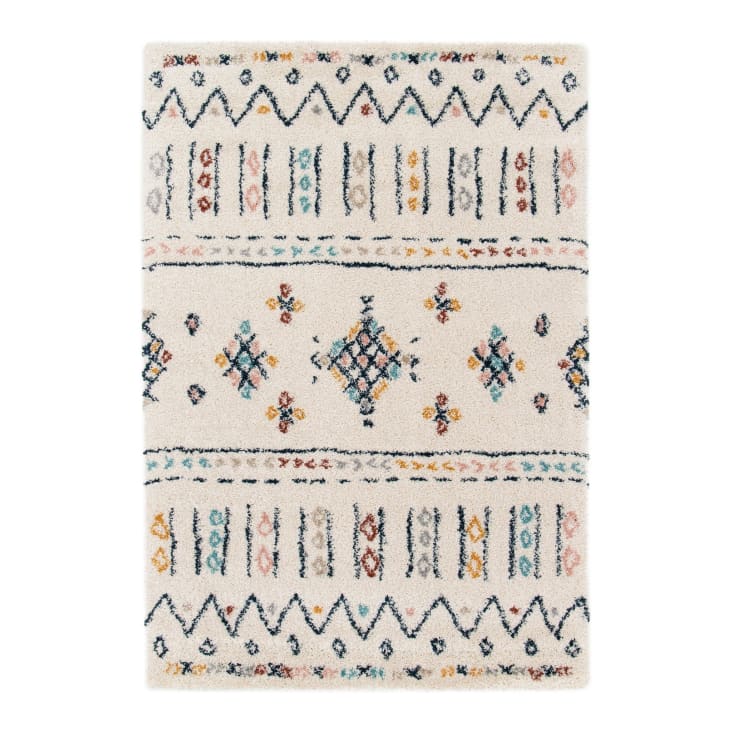 Alfombra shaggy gruesa y suave fácil de mantener beige 160x230 cm