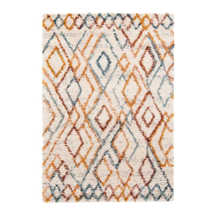 Tapis shaggy épais et doux facile à entretenir multicolore 160x230 cm