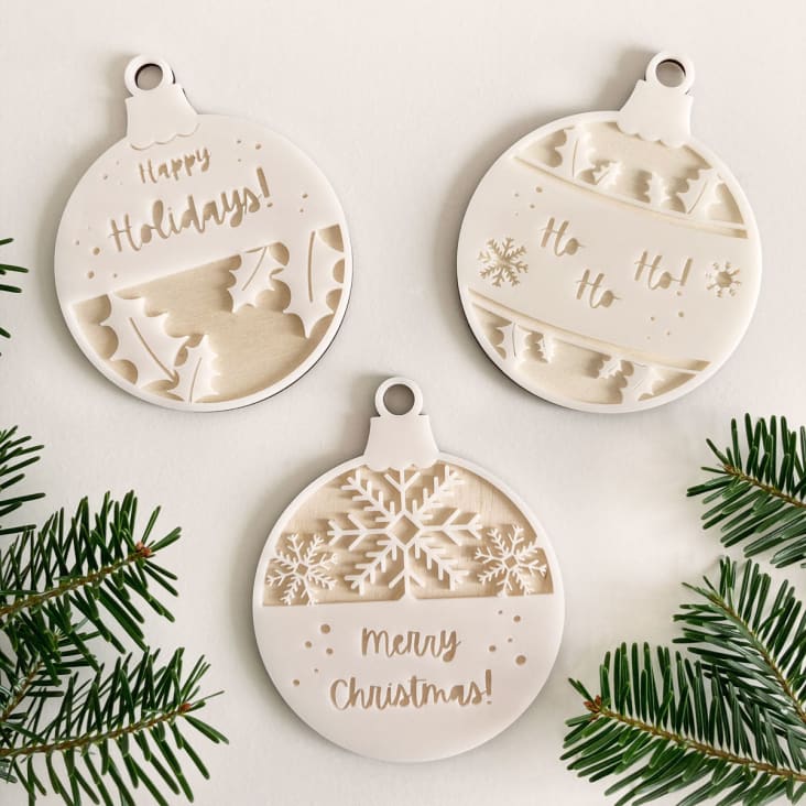 Ornement De Noël Personnalisé - Boule Noël Parents Famille - Cadeau Plus