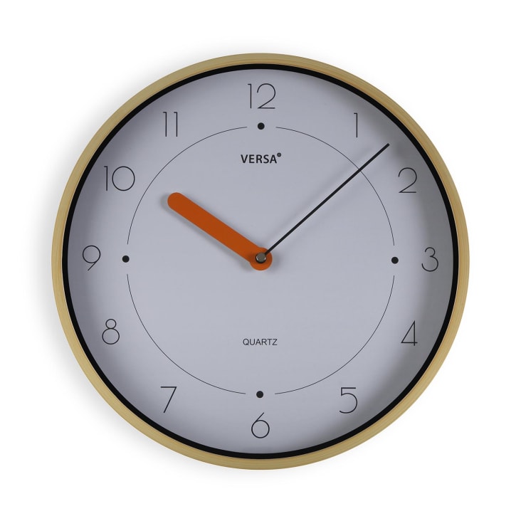 OROLOGIO DA PARETE TONDO LEGNO CM 40 SPATOLATO GRIGIO