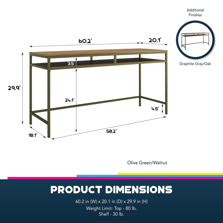 BAÏTA Schreibtisch 'INES' – Vintage-Design Mit Rattangeflecht & Eichenoptik, 100x50x80 Cm