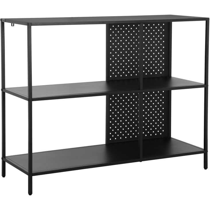 Bibliothèque LED 6 Niveaux Avec 2 Tiroirs – Étagère Rangement Rustique Brun/Noir, Métal & Bois, 175 Cm