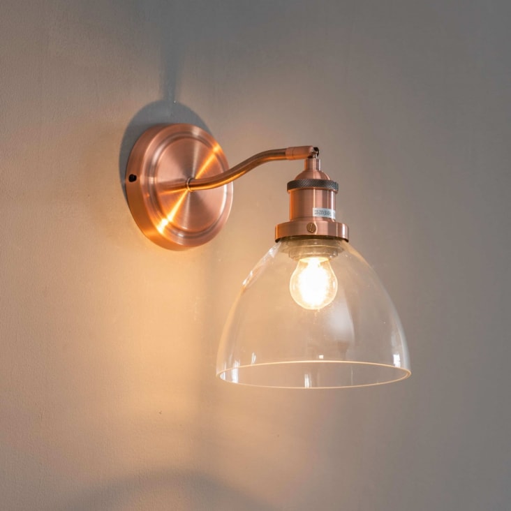 Applique en verre cuivre 29 cm Flavia Maisons du Monde