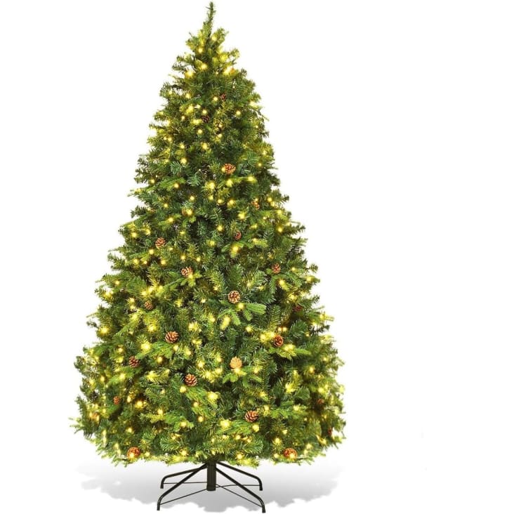 Künstlicher Beleuchteter Weihnachtsbaum aus PVC 210cm, Grün Maisons