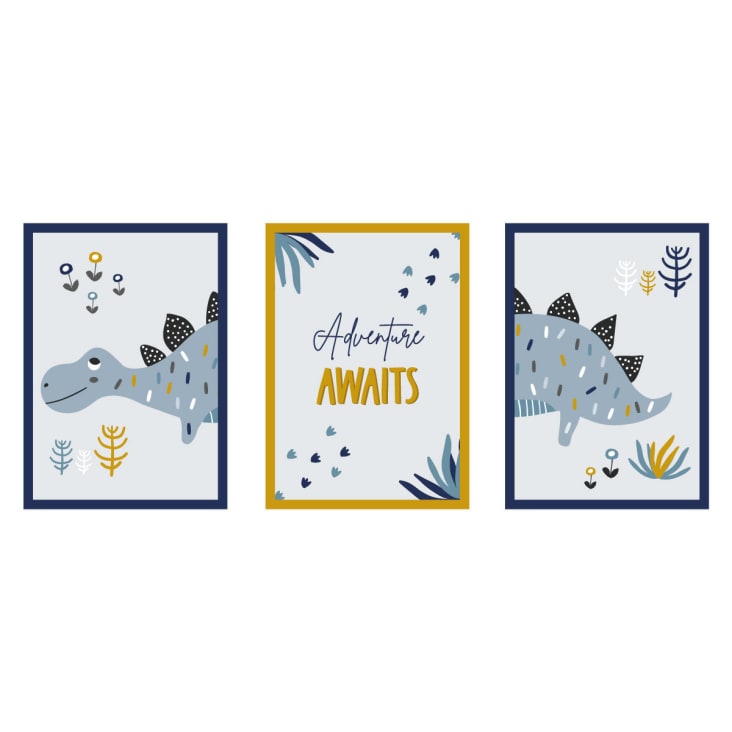 Lot de 3 T-shirts en coton - Bleu ancien/dinosaures - ENFANT | H&M CA