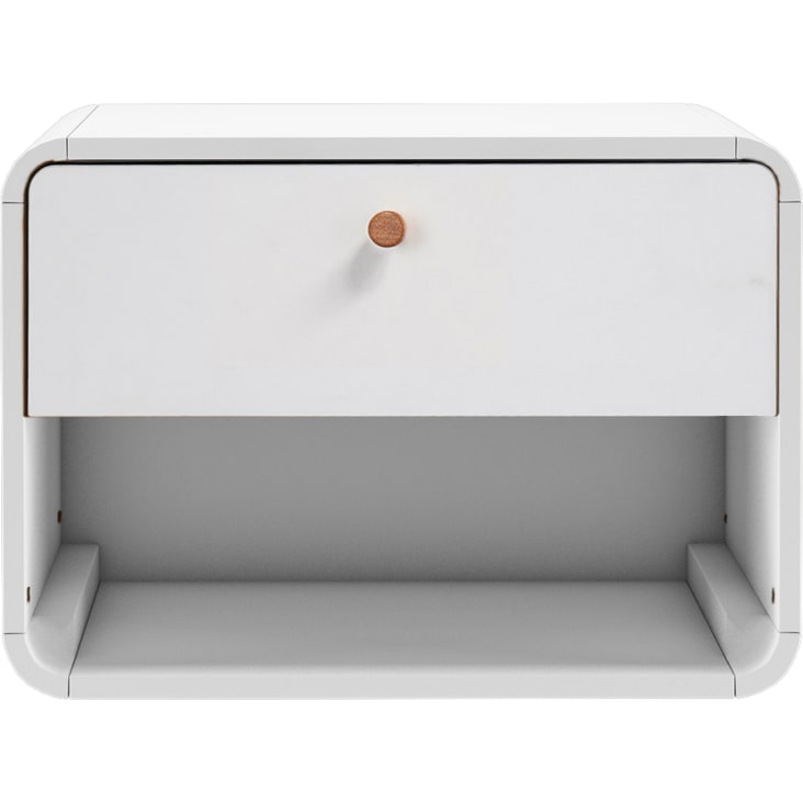 Carrello Da Servizio Phoenix Nizza - Con Cassetto, Cestino E Piano In Bambù, Ruote, Bianco - Foto 5