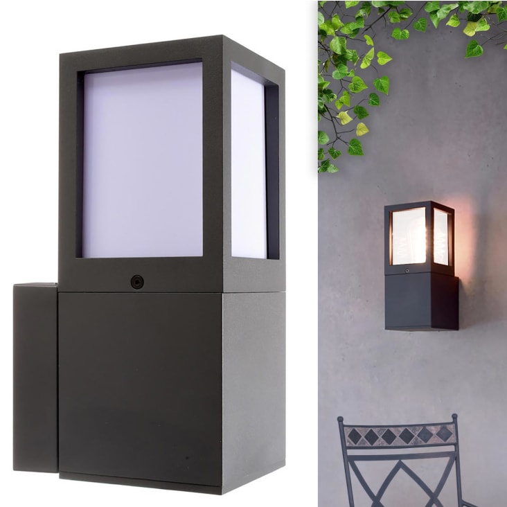 Applique a parete per esterno IP65 con attacco E27 luce lampada da muro nero