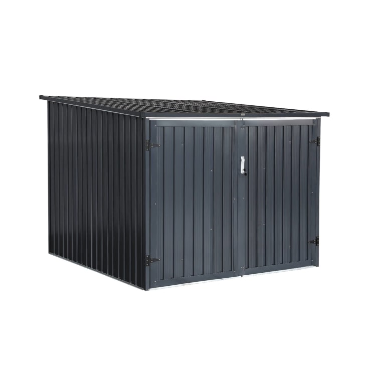 Abri à Vélos Duramax Métallique - Jusqu'à 4 Vélos, Portes Doubles, Acier Galvanisé - Protection Extérieure - 4