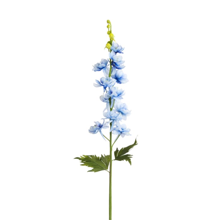 NatureMan Flores Artificiales De Delphinium | 5 Tallos De 86 Cm, Seda Blanca - Decoración Para Hogar