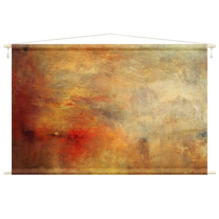 Boho Wandteppich Mit Sonnenuntergang & Bergen – 70x50 Cm, Baumwollmischung, Inkl. Aufhänge-Zubehör