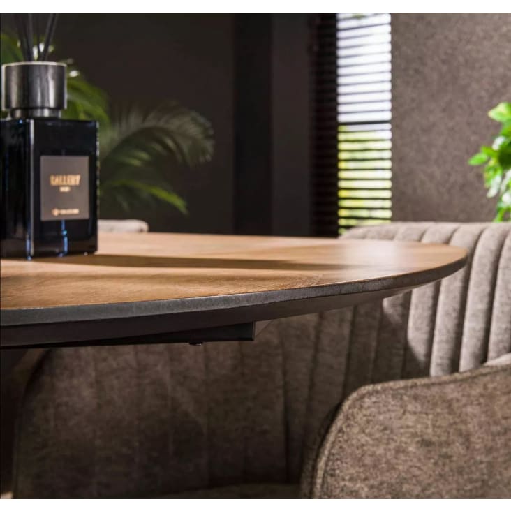 Esstisch aus Teakholz mit Stahlfuß Asymetrie Maisons du Monde