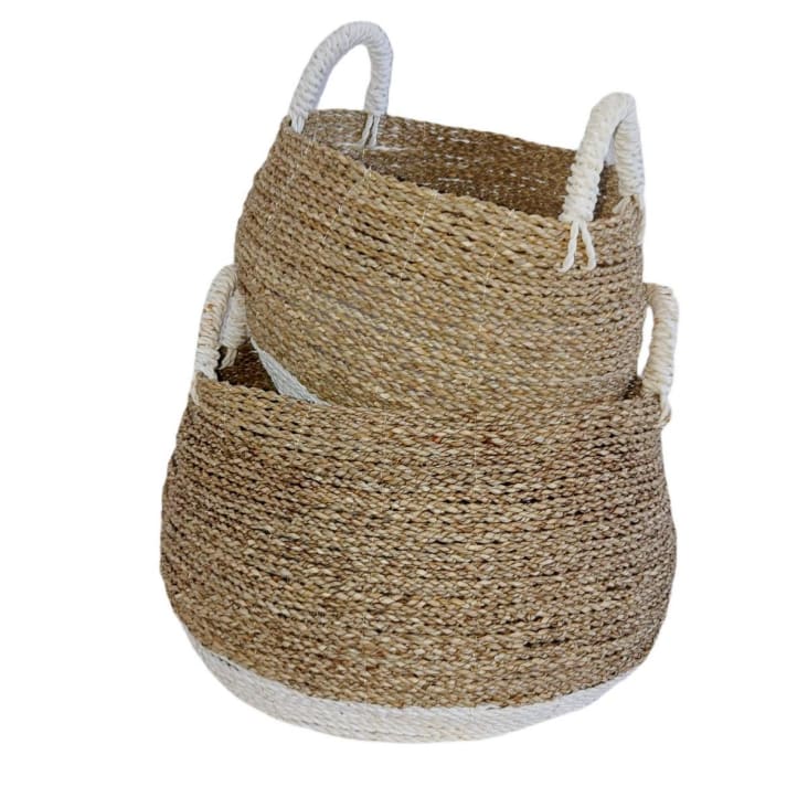 Handgefertigte Tischsets Rund - Aus Seegras & Muscheln, Ca. 38,5 Cm, Natürliche Tischdekoration