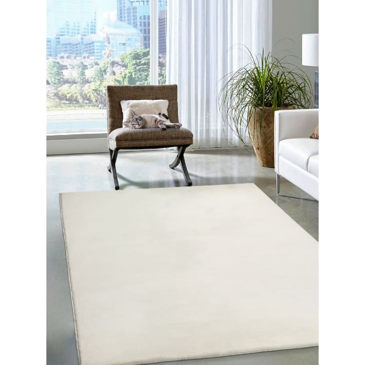 Tappeto A Pelo Corto Beige 200x290 Cm - Moderno, Per Soggiorno, Camera, Ufficio, Facile Pulizia, Polipropilene - Foto 12