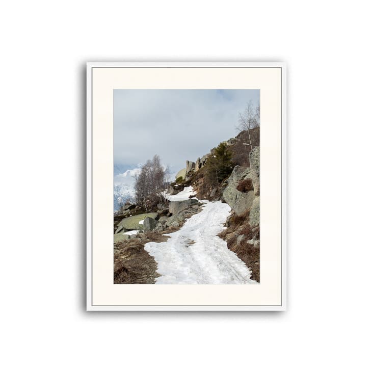 Digitaldruck, Rahmen in Buchenholz, Passepartout, 52x42x3 cm, Weiß ...