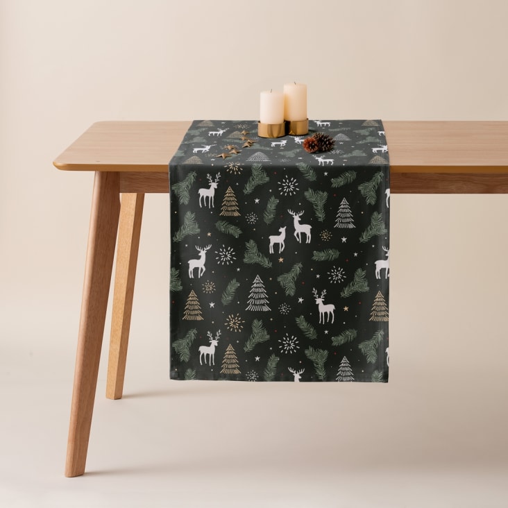 Runner Tavola Verde Scuro 30cmx5m - Tessuto Non Tessuto Per Decorazioni Natalizie E Matrimoni