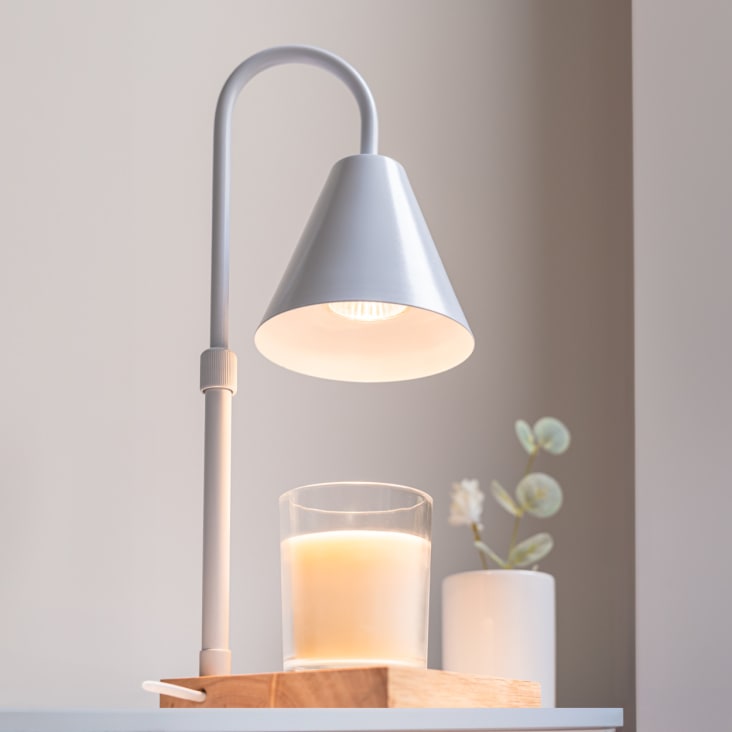 Lampada Scaldacera Per Candele - Luci Calde Da Comodino, Design In Bronzo Per Atmosfera Romantica - Foto 7