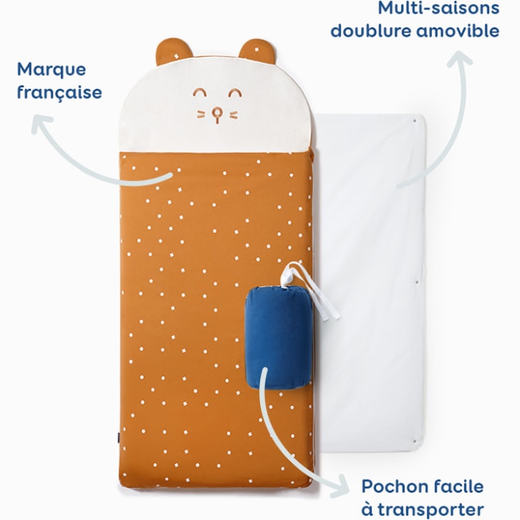 Vertbaudet Oreiller doux pour enfants en polyester recyclé, anti-acariens Greencare (60 x 60 cm Vertbaudet Oreiller doux pour enfants en polyester recyclé, anti-acariens Greencare (60 x 60 cm