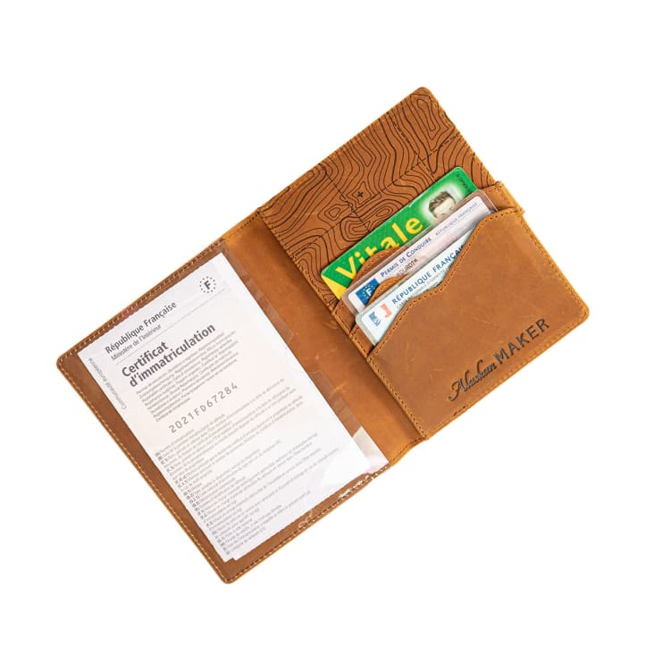 STILORD 'Larin' Étui Documents Véhicule En Cuir Véritable - Protection RFID - 6 Poches Transparentes - 12x2x17 Cm - Cadeau élégant