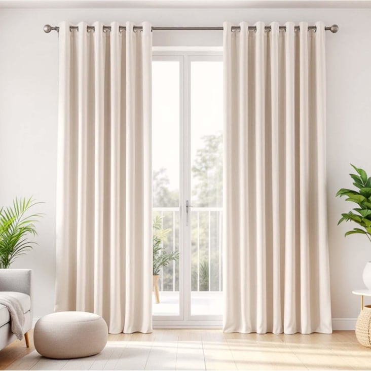 Gardinen Set 2er Pack Blickdicht - Rote Blumen Deko 150x166cm