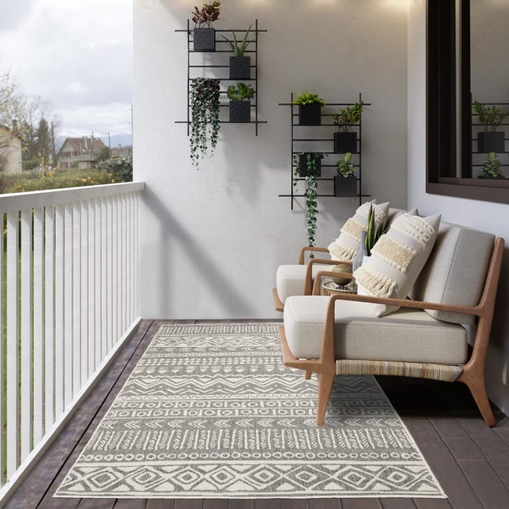 Tappeto Da Esterno Monocolore Lavabile - Per Terrazza, Balcone E Giardino 120x170 Cm - Foto 6