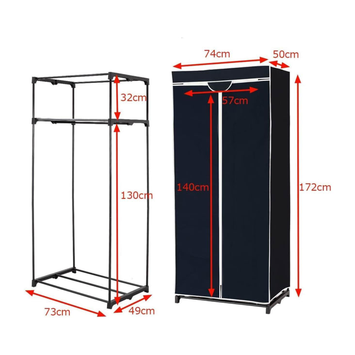 Portant Multicouche 5-en-1 Antidérapant - Gain De Place Pour Armoire - Métal Et Mousse - Noir - Pour Adulte