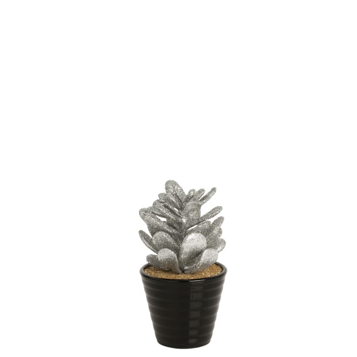 Allgala Pianta Grassa Artificiale Con Vaso In Argilla: Succulenta Finta Realistica Per Decorazione Tavolo, Fioriera Naturale Con Ciottoli, 17.8 Cm, Verde Senza Manutenzione