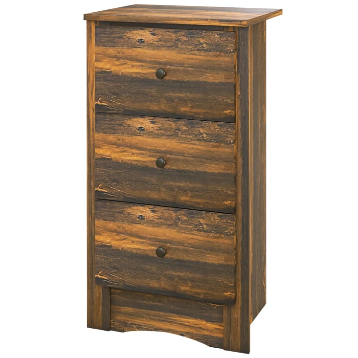 Comodino HOMCOM 3 Cassetti Stile Rustico - Legno 40x30x74cm Marrone - Per Camera Da Letto - Foto 10