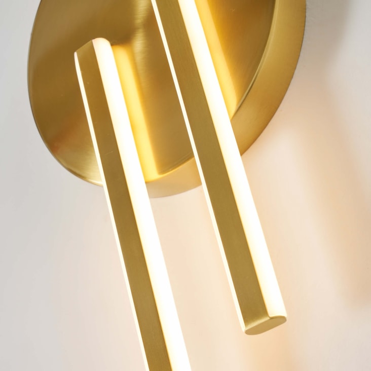 Applique Murale Fabio - Bras Entrelacés Laiton - LED Blanc Chaud