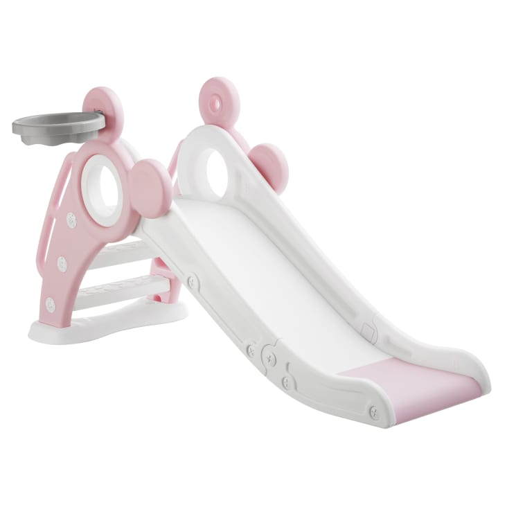 Toboggan Pliable TikTakToo – 175x36x78 Cm – Avec Panier à Balles Et Balle – Intérieur/extérieur – HDPE Robuste – Poids Max 30 Kg