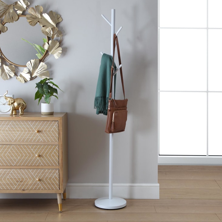 Appendiabiti Da Terra Malmö - Design Minimalista Con 6 Ganci In Legno E Metallo - Foto 10