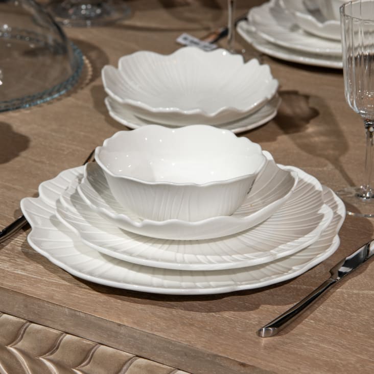 PLAT CREUX PORCELAINE BLANCHE SOLOGNE D30 - Maison de la Porcelaine