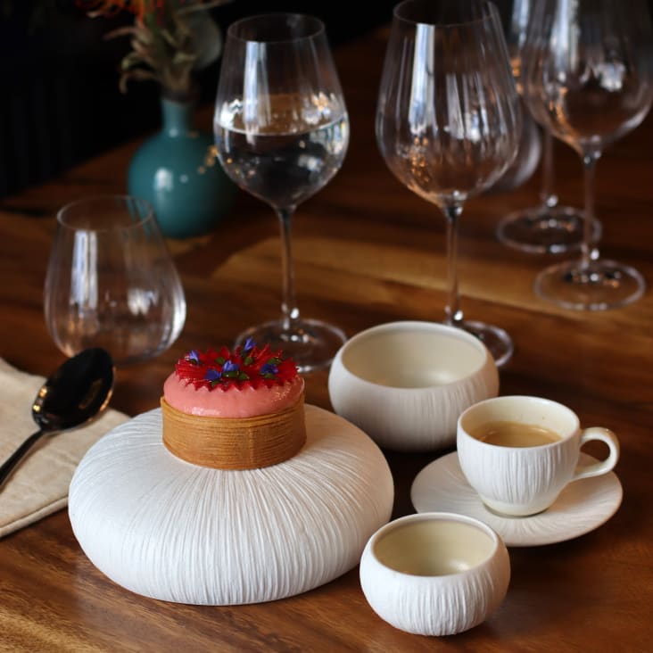 Lot De 6 Bols En Porcelaine 15.2 Cm - Noir Et Blanc - Style Méditerranéen - Pour Soupes, Salades, Céréales