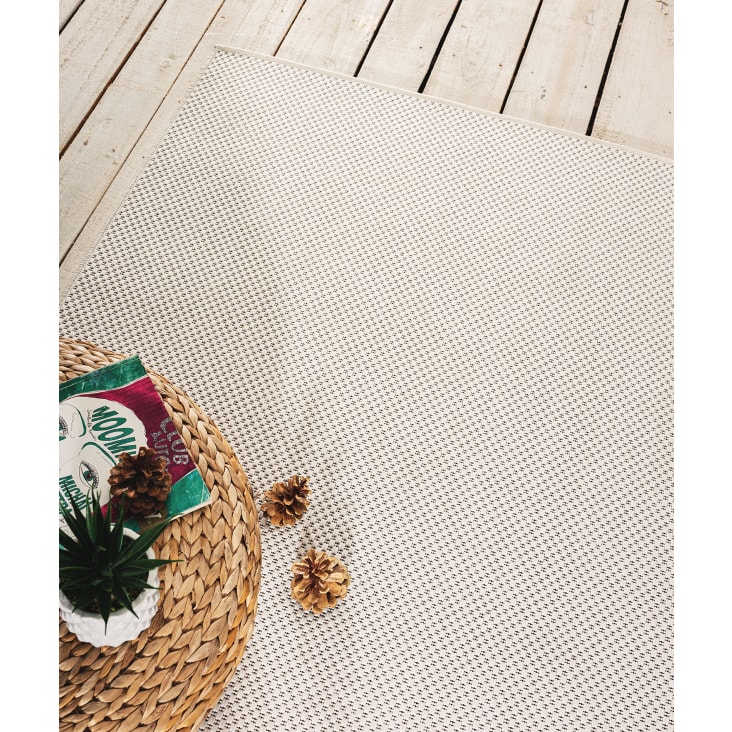 The Carpet Mistra - Tapis Tissé Plat Extra Plat - Pour Intérieur/Extérieur - 200x280 Cm - Anthracite