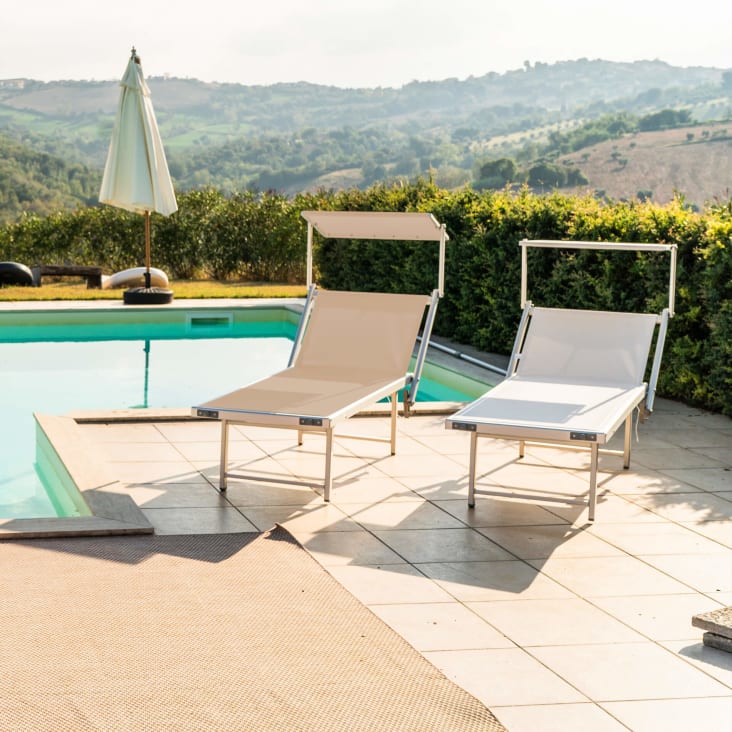 Outsunny Set Sdraio Moderne Da Giardino Chaise Longue Sdraio