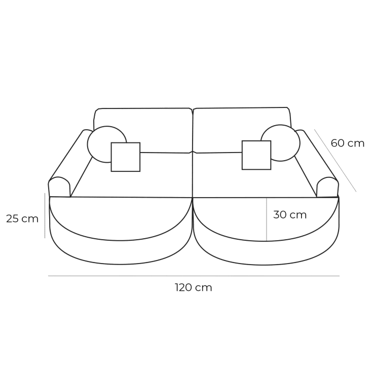 9 TLG SPIELSOFA Cord Kindersofa Schaumstoffbausteine Schalffunktion Modulsofa EUR 102,89 - DE