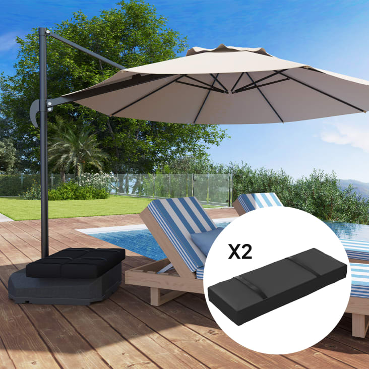 Lot De 8 Sacs De Lestage 50 X 20 Cm En Tissu Oxford 800D - Pour Stabiliser Tonnelles, Tentes, Parasols - Remplissage Sable Ou Eau - Poids Jusqu'à 10 Kg Par Sac