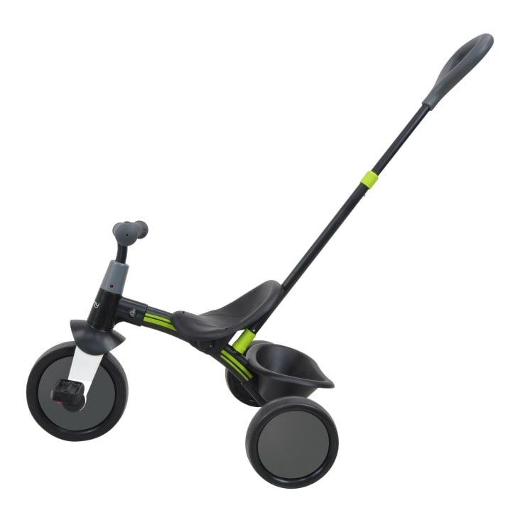 Tricycle Enfant 5 En 1 Évolutif - Vélo Sans Pédales 1-3 Ans - Poussette, Siège Réglable - Noir