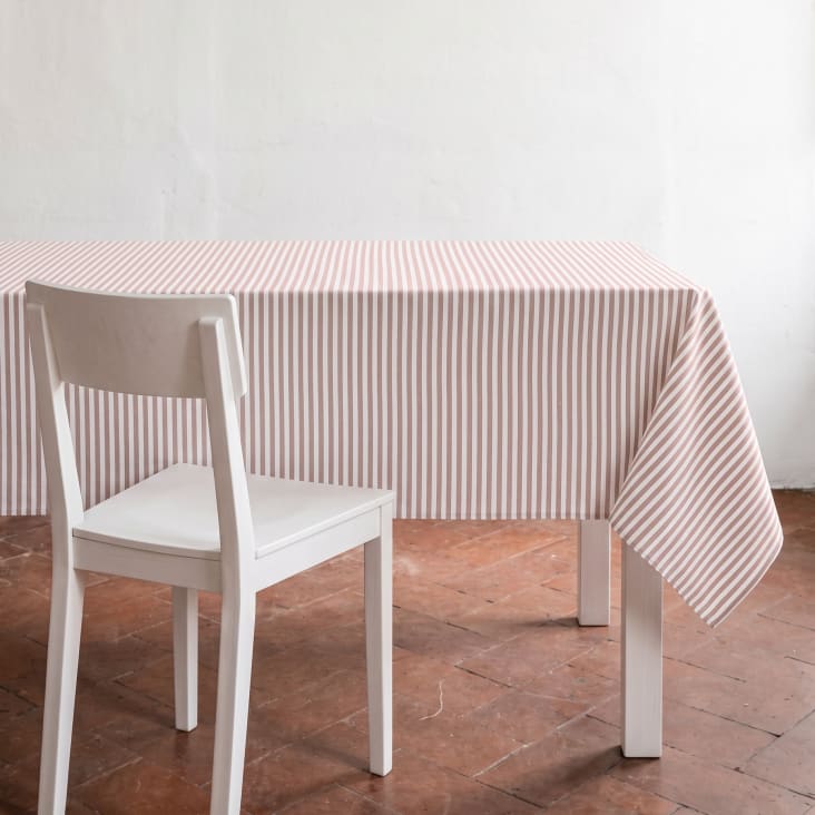 Outdoor-Tischdecke Mit Loch & Reißverschluss – Wasserdicht, Aus Polyester – Für Terrasse, Picknick, Camping (weiß-rosa Design)