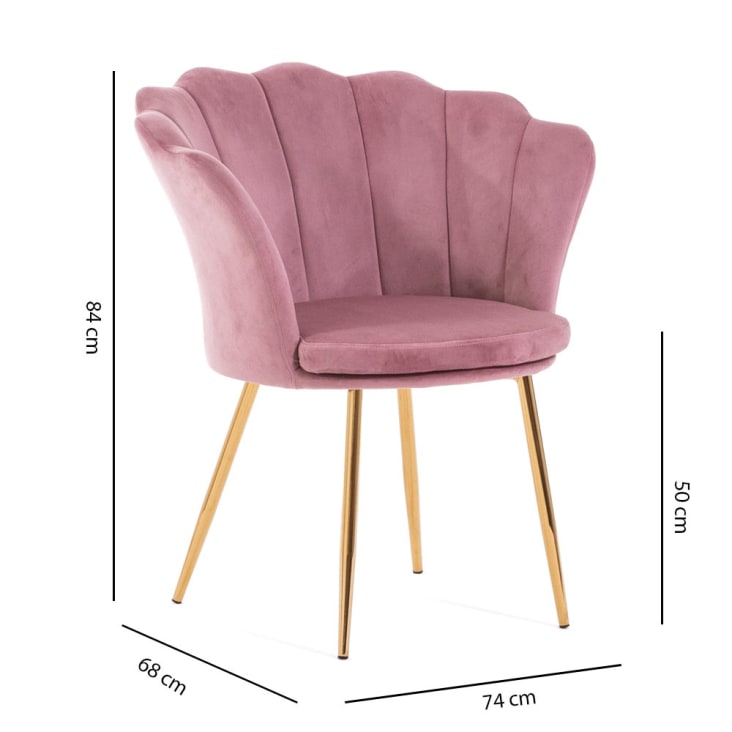 Conchiglia Poltrona Rosa Antico Poltroncine Sedia Conchiglia Rosa