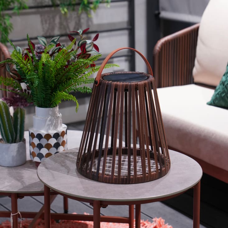 Lampes Solaires De Jardin En Rotin - Lot De 2 - Imperméables IP65 - Pour Terrasse, Arbres, Allées - Décoration Extérieure - 4