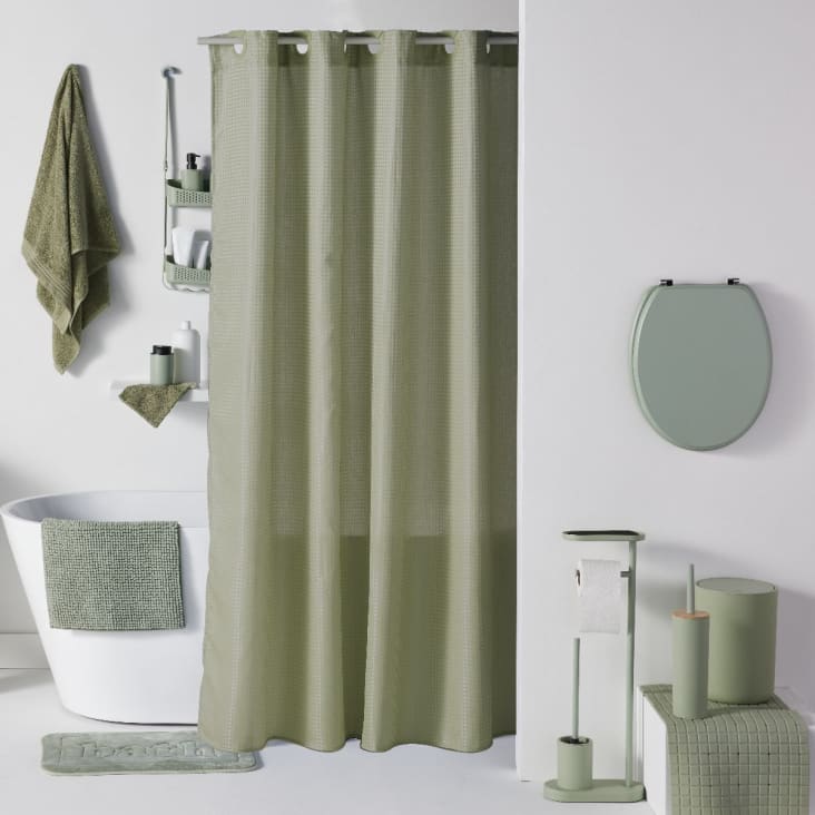 Tapis De Bain Antidérapant Arinos Gris - 63x40cm Avec Ventouses
